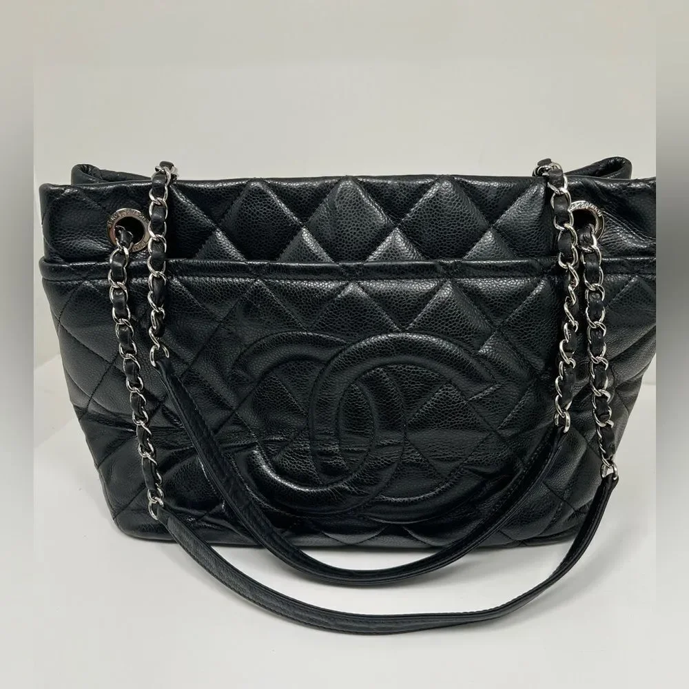 Chanel Caviar Quilted 31 Rue Chambon Paris Tote Bag Black